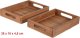 Home Styling Collection Zestaw tac dekoracyjnych TEAK, 3 elementy 5