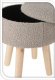 Home Styling Collection Taboret z siedziskiem teddy, sosnowe nogi, wys. 34 cm 2