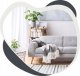 Home Styling Collection Mała szkatułka na biżuterię, sztruks, Ø 8 cm 2