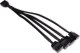 Alphacool 3-pin - 4-pin x3, 0.15m, Czarny (18710) 1
