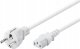 Kabel zasilający Goobay Goobay IEC Cord, 2 m, White, 2 m, Power plug type F, C13 coupler, H05VV-F3G, 250 V 3