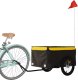vidaXL vidaXL Przyczepka rowerowa, czarno-żółta, 45 kg, żelazo 3