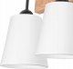 Kinkiet Lamkur Lamkur Lula 47621 kinkiet lampa ścienna boho drewniany materiałowe klosze 2x60W E27 biały/drewno 1
