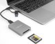 Czytnik Delock DeLOCK 91008, CFExpress B, XQD, Grey, 10000 Mbit/s, Aluminium, Chrome OS, Surface Pro 7, Windows 10 32-Bit, Windows 10 64-Bit, Windows 8.1 32-Bit, Windows 8.1..., USB 3.2 Gen 1 (3.1 Gen 1) Type-C 3