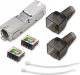 Qoltec Wtyk QOLTEC RJ45 beznarzędziowy STP | CAT6A | JACK PIN | T568B | T568A 5