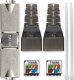 Qoltec Wtyk QOLTEC RJ45 beznarzędziowy STP | CAT6A | JACK PIN | T568B | T568A 8
