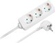 Listwa zasilająca Rebel Przedłużacz biały KEMOT 3 gniazda typu niemieckiego, kabel 3m (1,5mm) 1