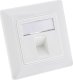 InLine InLine® Frame set for 1x RJ45 Bu/LSA insert, Keystone SNAP-In, white RAL9010 1