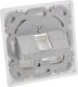 InLine InLine® Frame set for 1x RJ45 Bu/LSA insert, Keystone SNAP-In, white RAL9010 2