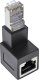 InLine InLine® patch cord adapter Cat.6A, RJ45 plug / socket, angled 90° downwards 1