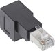 InLine InLine® patch cord adapter Cat.6A, RJ45 plug / socket, angled 90° downwards 1