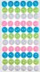 Party Deco Guziki plastikowe samoprzylepne pastel 66szt 1