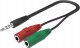 Kabel USB Vega KABEL JACK DO 2X JACK ADAPTER 3,5 CALA AUX SŁUCHAWKI MIKROFON> 1