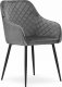 Krzesło NUGAT - szary aksamit / nogi czarne x 2 3