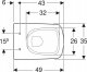 Miska WC Geberit Geberit Selnova Compact  Wisząca miska WC, lejowa, B35cm, H34.5cm, T49cm, krótka, kształt geometryczny, Rimfree [6] 3