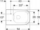 Miska WC Geberit Geberit Smyle Square Wisząca miska WC, lejowa, B35cm, H33cm, T54cm, ukryte mocowania, Rimfree [6] 4