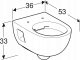 Miska WC Geberit Geberit Selnova Premium Wisząca miska WC, lejowa, B36cm, H33cm, T53cm, częściowo ukryte mocowania, Rimfree [6] 3