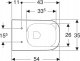 Miska WC Geberit Geberit Selnova Square Premium Wisząca miska WC, lejowa, B35cm, H33cm, T54cm, częściowo ukryte mocowania, Rimfree [6] 3
