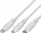 Kabel USB Somostel USB-A - USB-C + microUSB + Lightning 1.2 m Biały (33715) 3