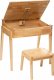 FunDesk Biurko dla dzieci ze schowkiem + taboret, drewno kauczukowe, 2w1 3
