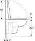 Miska WC Geberit Geberit Selnova Zestaw wiszącej miski WC, lejowa, B36cm, H38cm, T53cm, z deską sedesową, mocowanie od dołu [12] 5
