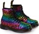 Dr Martens Dr. Martens Pascal J Black/Rainbow Croc Metallic Suede 26027001 1