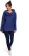BeWear B131 Bluza z szerokim kołnierzem i kapturem - indygo (kolor indygo, rozmiar XXL) 2