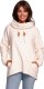 BeWear B249 Bluza z kominem i kapturem - waniliowa (kolor ecru, rozmiar S) 1
