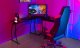 Biurko ModernHome Biurko narożne gamingowe biurowe LOFT szkolny stół czarny 5