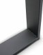vidaXL Nowoczesne Nogi Metalowe Płozy Do Ławki 40X40cm Solidne Trwałe 5