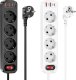 Listwa zasilająca Hoco HOCO listwa zasilająca 4 gniazda + 2 x USB A + Typ C PD QC3.0 3A 20W NS1 1,8 m czarna 3