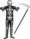 PRC STRÓJ PRZEBRANIE ŚWIECĄCY  W CIEMNOŚCI SZKIELETOR KOŚCIOTRUP Z KOSĄ HALOWEEN KARNAWAŁ UNISEX 1