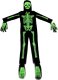 PRC STRÓJ PRZEBRANIE ŚWIECĄCY  W CIEMNOŚCI SZKIELETOR KOŚCIOTRUP Z KOSĄ HALOWEEN KARNAWAŁ UNISEX 6