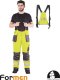 R.E.I.S. LH-FMNWX-B - Spodnie ochronne ocieplane ogrodniczki FORMEN z odpinanymi szelkami - czerwono-stalowo-czarny 2XL 4