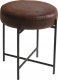 Home Styling Collection Taboret okrągły z metalowym stelażem, Ø 36 cm 1