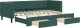 vidaXL vidaXL Sofa rozsuwana z szufladami, ciemnozielona, 80x200 cm, aksamit 2