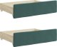 vidaXL vidaXL Sofa rozsuwana z szufladami, ciemnozielona, 80x200 cm, aksamit 9