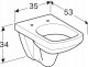 Miska WC Geberit Geberit Selnova Square Wisząca miska WC, lejowa, B35cm, H34cm, T53cm [16] 2