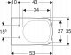 Miska WC Geberit Geberit Selnova Square Wisząca miska WC, lejowa, B35cm, H34cm, T53cm [16] 5