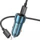 Ładowarka Hoco ładowarka samochodowa 2 x Typ C + kabel Typ C do Lightning PD QC3.0 3A 40W Z48 niebieska 1