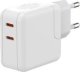 Ładowarka Maxximus Ład. sieć. MX Burst GaN PD 35W, 2xUSB-C + kabel PD 65W C/C, WHITE/BIAŁY 2