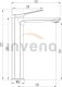 Bateria umywalkowa Invena MIXER WASHBASIN HIGH NERI COPPER 3