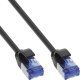 InLine InLine® Patch cable slim, Cat.6A, S/FTP, TPE (LSZH) flexible, PoE, black, 1.5m 1