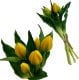 Saska Garden BUKIET 5 TULIPANÓW ŻÓŁTYCH 28CM JAK ŻYWYCH DEKORACJA WIOSENNA 1