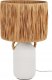 Home Styling Collection Lampa stołowa ceramiczna z kloszem z plecionki Ø 24 x 42 cm 5