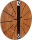Home Styling Collection Zegar ścienny z minimalistyczną tarczą imitującą drewno, MDF, Ø 60 cm 2