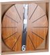 Home Styling Collection Zegar ścienny z minimalistyczną tarczą imitującą drewno, MDF, Ø 60 cm 5