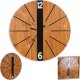 Home Styling Collection Zegar ścienny z minimalistyczną tarczą imitującą drewno, MDF, Ø 60 cm 6