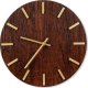 Home Styling Collection Zegar ścienny z minimalistyczną tarczą imitującą drewno, MDF, Ø 40 cm 1