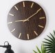 Home Styling Collection Zegar ścienny z minimalistyczną tarczą imitującą drewno, MDF, Ø 40 cm 1